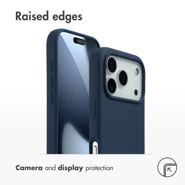 Accezz Liquid Silicone Back Cover with MagSafe Apple iPhone 17 Pro - Dark Blue