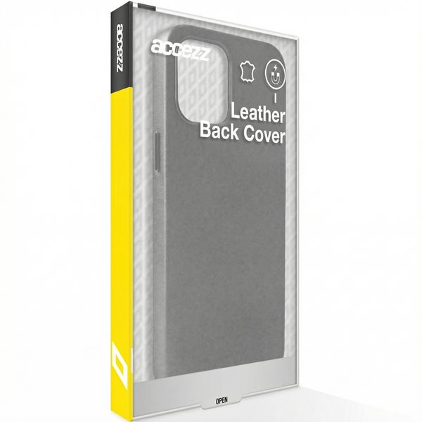 Accezz Leather Backcover met MagSafe Apple iPhone 14 Plus - Zwart