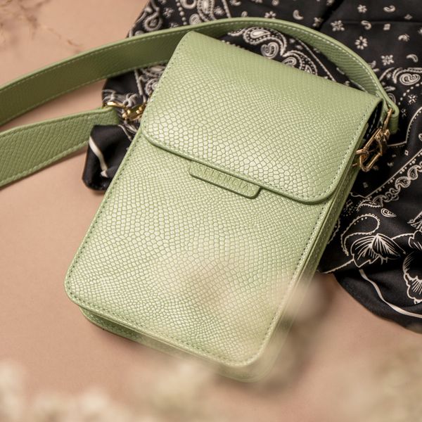 Selencia Avani Slang Telefoontasje Crossbody - Groen