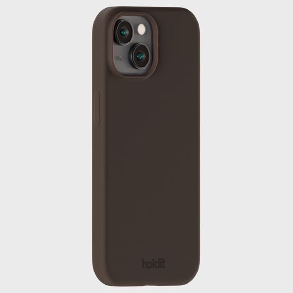 Holdit Silicone Case iPhone 15 - Chocolate