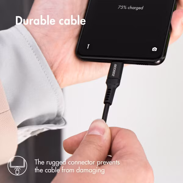 Accezz USB-C naar USB-C kabel - 1 meter - Zwart