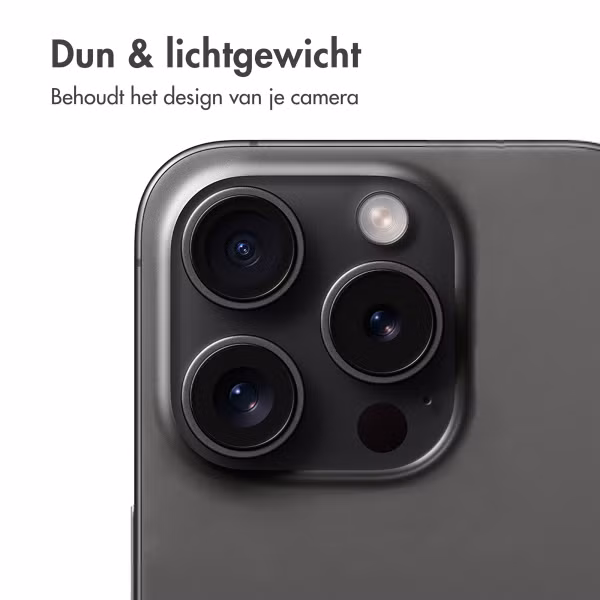 imoshion 2 Pack Camera lens protector Apple iPhone 15 Pro / 15 Pro Max - Black Titanium