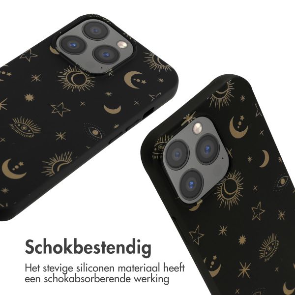 imoshion Siliconen design hoesje met koord iPhone 13 Pro - Sky Black