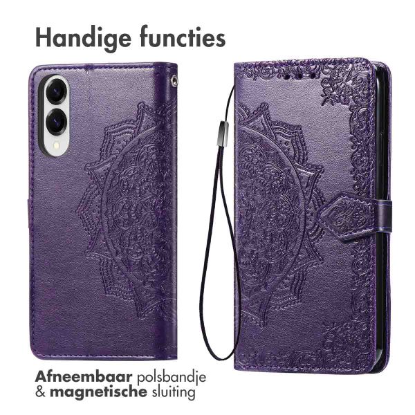 imoshion Mandala Bookcase Samsung Galaxy S25 Edge - Paars