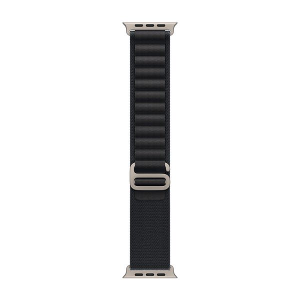 Apple Alpine Loop Band Apple Watch Series 1 - 11 / SE / Ultra (44/45/46/49 mm) - Maat L - Black / Natural Titanium