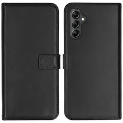 Selencia Echt Leren Bookcase Samsung Galaxy A14 (5G/4G) - Zwart