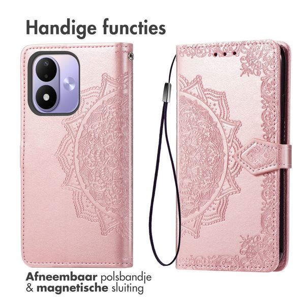 imoshion Mandala Bookcase Xiaomi Redmi Note 17 (5G) - Rose Gold