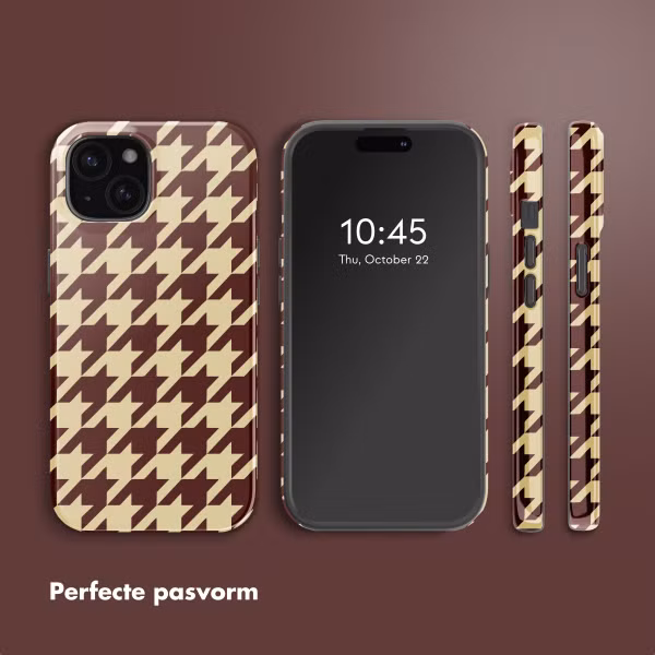 Selencia Vivid Backcover met MagSafe Apple iPhone 15 - Pied-de-Poule