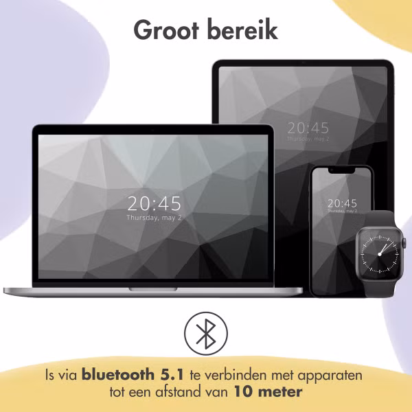 imoshion Draadloze Kinderkoptelefoon Dino LED Light - Decibelbegrenzer - Met AUX kabel - Lavender Lilac / Yellow