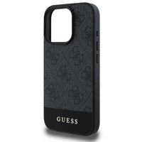 Guess Bottom Stripe 4G Backcover iPhone 16 Pro - Grijs