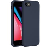 Accezz Liquid Silicone Backcover Apple iPhone SE (2022 / 2020) / 8 / 7 - Blauw