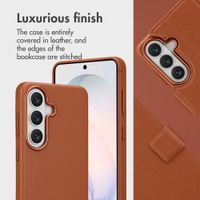Accezz 2-in-1 Leather Bookcase with MagSafe Samsung Galaxy S26 - Sienna Brown
