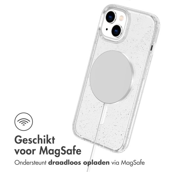 imoshion Sparkle Backcover met MagSafe Apple iPhone 14 - Glitter Transparant