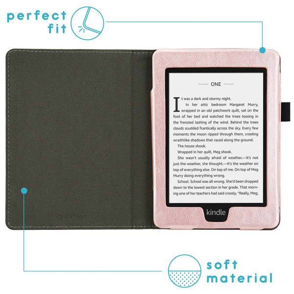 imoshion Vegan Leather Bookcase Amazon Kindle Paperwhite 4 - Rosé Goud