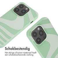 imoshion Siliconen design hoesje met koord Apple iPhone 15 Pro - Retro Green