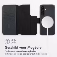 Accezz Leather Bookcase 2-in-1 met MagSafe Samsung Galaxy S24 - Onyx Black