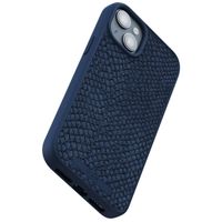 Njorð Collections Salmon Leather MagSafe Case iPhone 15 Plus - Blue