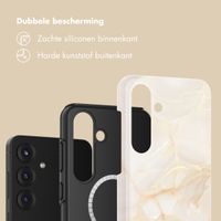 Selencia Vivid Backcover met MagSafe Samsung Galaxy S25 - Golden Beige Marble