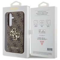 Guess 4G Metal Logo Backcover Samsung Galaxy S24 Plus - Bruin