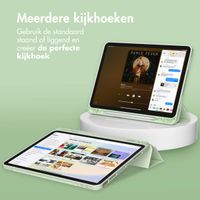 Accezz Smart Silicone Bookcase iPad Air 11 inch (2024) M2 / Air 5 (2022) / iPad Air 4 (2020) - Lichtgroen