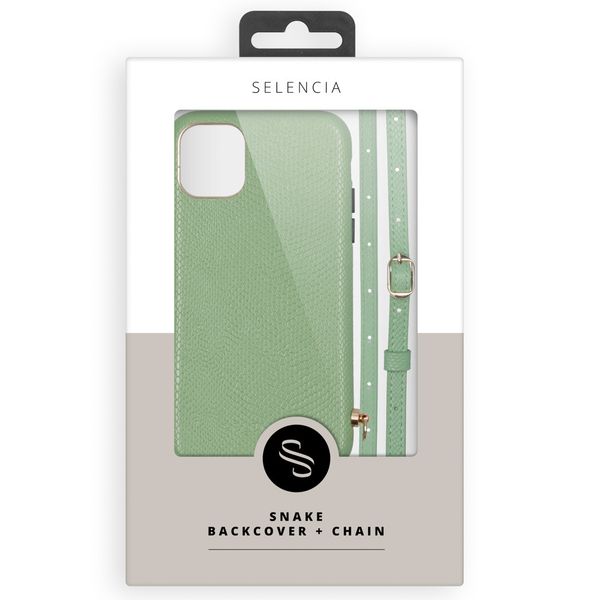 Selencia Aina Slang Hoesje met koord Apple iPhone SE (2022 / 2020) / 8 / 7 / 6(s)