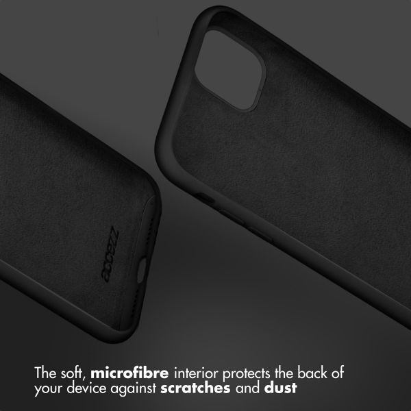 Accezz Liquid Silicone Backcover Apple iPhone Xr - Zwart