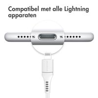 imoshion Lightning naar USB-C kabel - Non-MFi - Gevlochten textiel - 2 meter - Wit