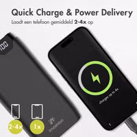 imoshion Powerbank 20.000 mAh - Quick Charge en Power Delivery - Zwart