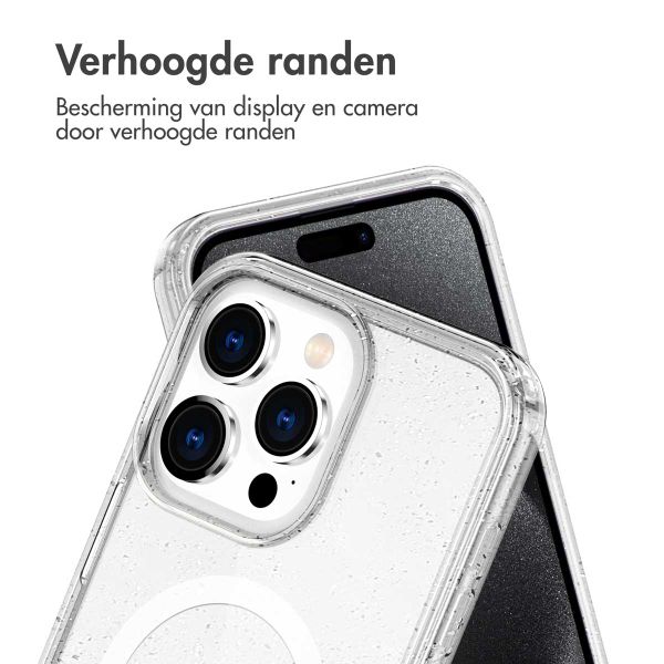 imoshion Sparkle Backcover met MagSafe Apple iPhone 15 Pro Max - Glitter Transparant