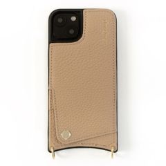 Dutchies Backcover met pashouder iPhone 15 - Telefoonkoord niet inbegrepen - Beige