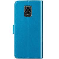 Klavertje Bloemen Bookcase Redmi Note 9 Pro / 9S - Turquoise