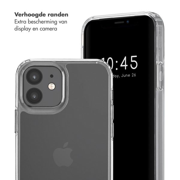 Selencia Backcover met afneembare haakjes iPhone 12 (Pro) - Transparant