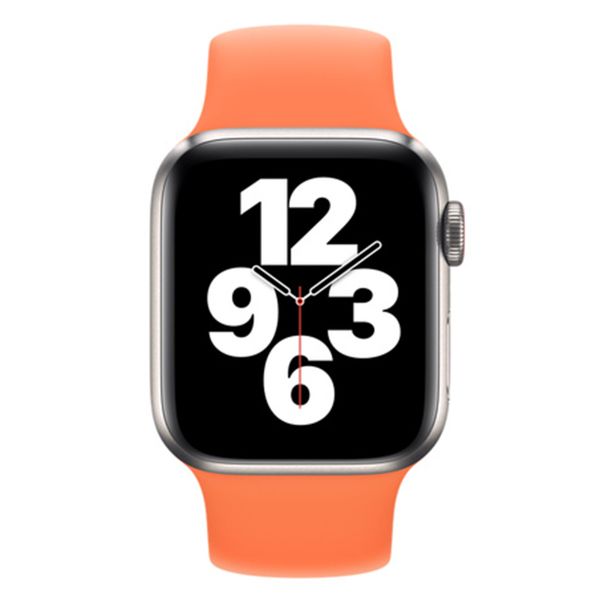 Apple Siliconen solobandje Apple Watch | 38/40/41/42 mm - Maat 3 - Kumquat