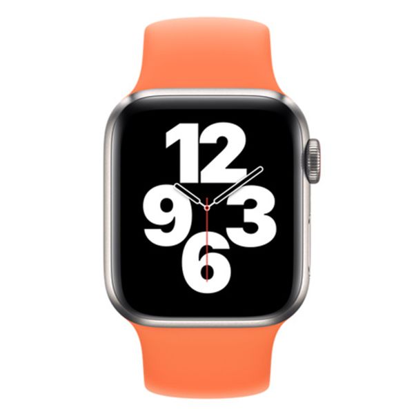 Apple Solobandje Apple Watch Series 1-9 / SE - 38/40/41 mm / Series 10 - 42 mm - Maat 8 - Kumquat