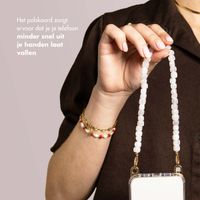 Selencia Transparent Case with Hooks + Lova Wrist Strap Tortoise Leopard Apple iPhone 16 Pro - Pearl White