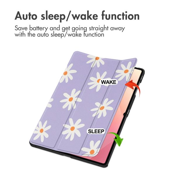 imoshion Design Trifold Bookcase Samsung Galaxy Tab S11 Ultra - Flowers Distance