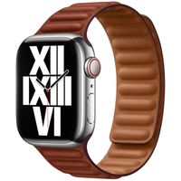 Apple Leather Link Apple Watch Series 1-9 / SE - 38/40/41 mm / Series 10 - 42 mm - Maat S/M - Umber