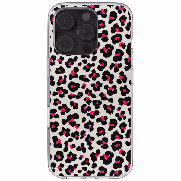 imoshion Design hoesje Apple iPhone 16 Pro - Leopard Pink