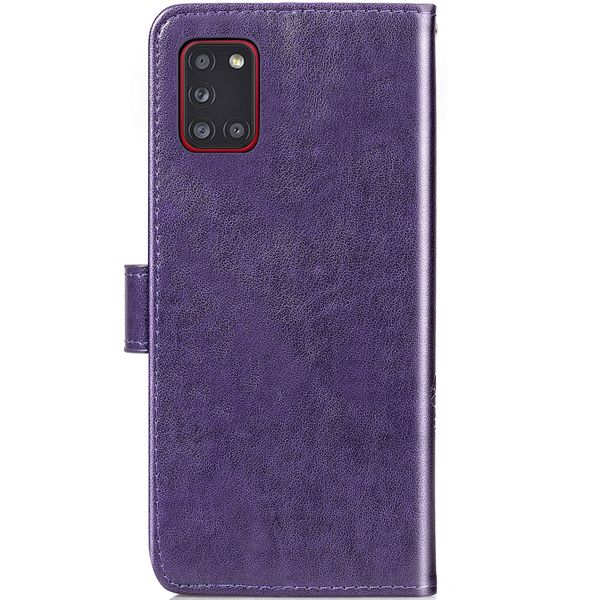 Klavertje Bloemen Bookcase Samsung Galaxy A31 - Paars