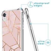 imoshion Design hoesje met koord iPhone Xr - Grafisch Koper - Roze / Goud