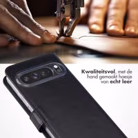 Selencia Echt Leren Bookcase Google Pixel 9 Pro XL - Zwart