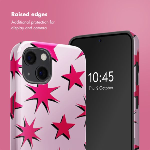 Selencia Vivid Back Cover with MagSafe Apple iPhone 13 - Stars Rubine Red Light Pink