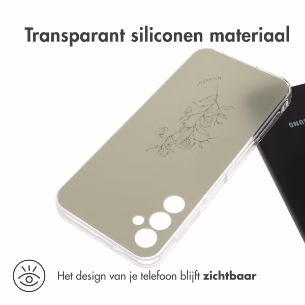 imoshion Design hoesje Samsung Galaxy A14 (5G/4G) - Floral Green