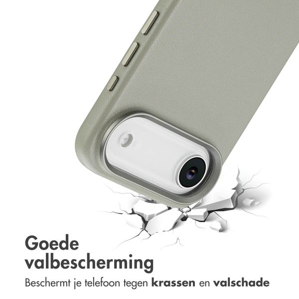 Accezz MagSafe Leather Backcover Apple iPhone Air - Light Grey