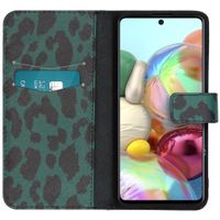 imoshion Design Softcase Bookcase Samsung Galaxy A71 - Green Leopard