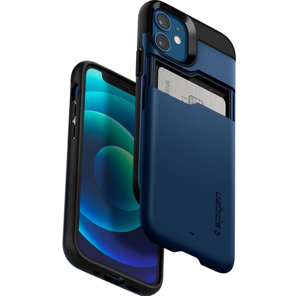 Spigen Slim Armor CS Backcover iPhone 12 Mini - Donkerblauw