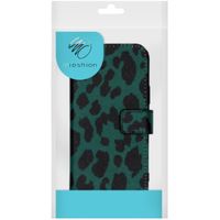 imoshion Design Softcase Bookcase Samsung Galaxy A71 - Green Leopard