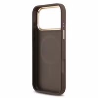 Guess Classic 4G Logo Backcover met MagSafe Apple iPhone 17 Pro - Bruin