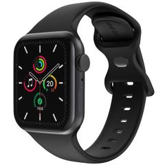 imoshion Siliconen⁺ bandje Apple Watch Series 1 t/m 9 / SE (38/40/41 mm) | Series 10 (42 mm) - Zwart - Maat S/M