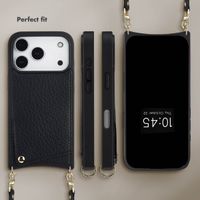 Selencia Nova Phone Case with Cord and Card Holder Apple iPhone 17 Pro - Black
